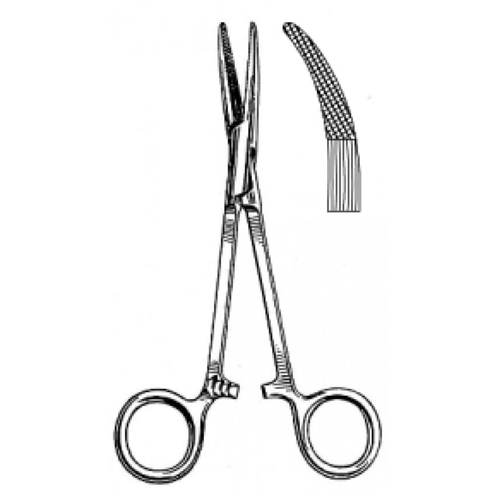 14.0207.15 Grey-Turner Arter Forseps Eğri 15cm