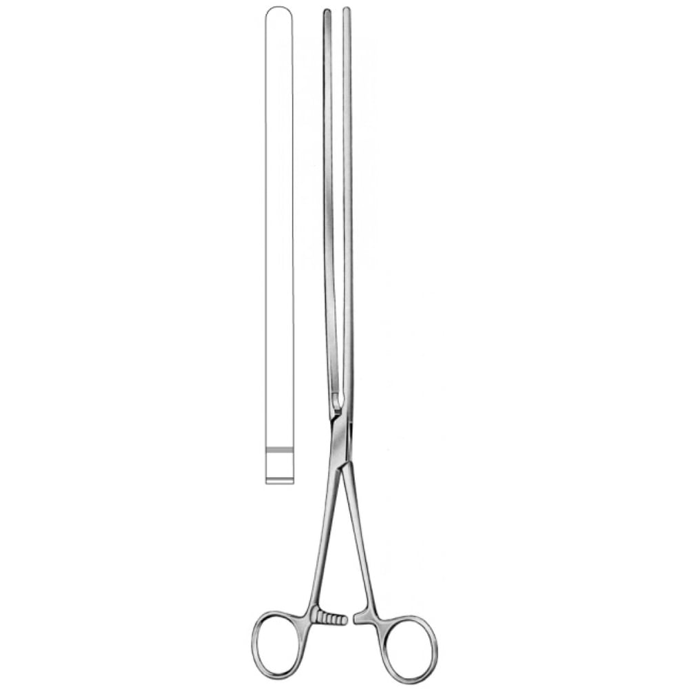 52.0260.33 Scudder Bağırsak Klempi Pürüzsüz Çene , Düz 33cm