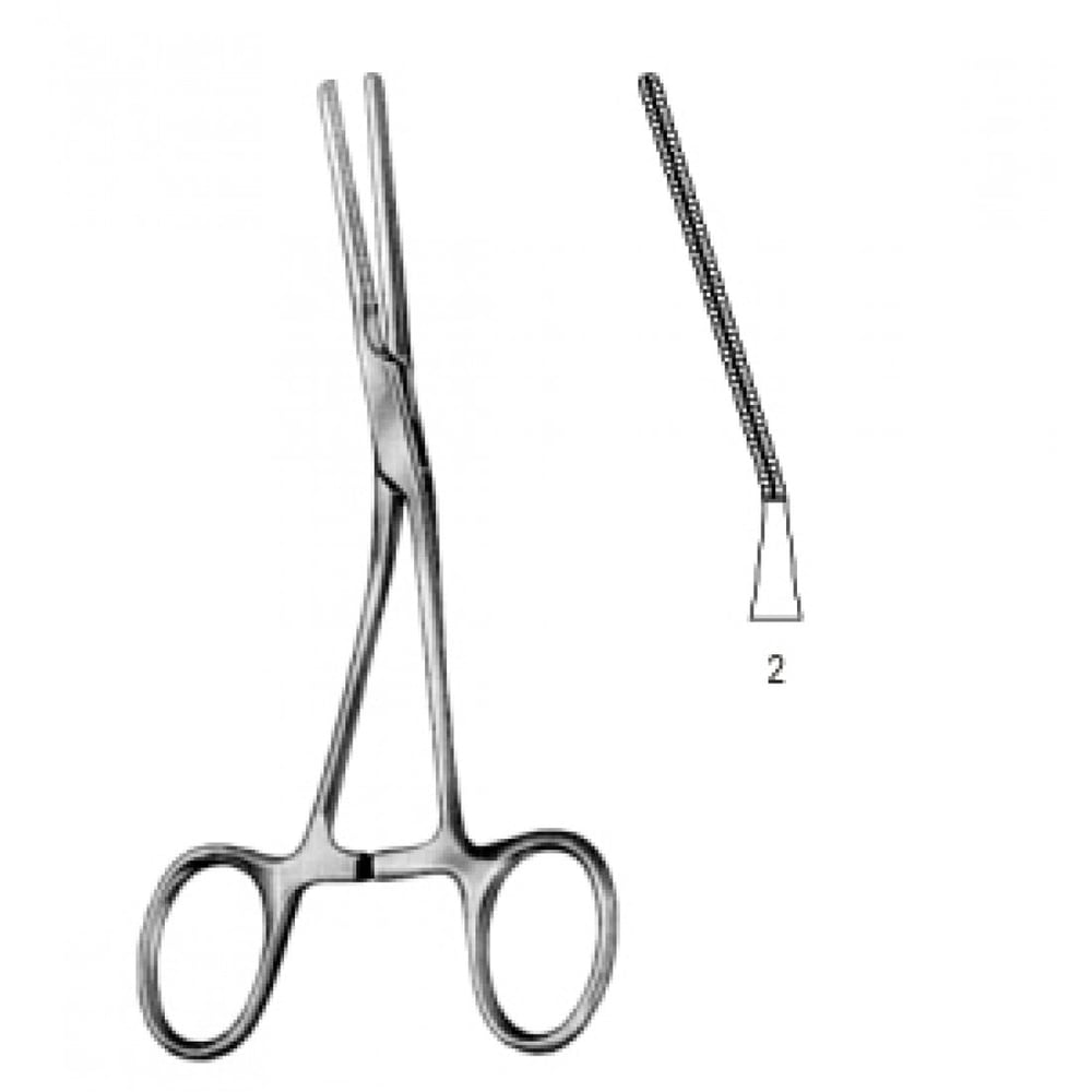 34.0632.02 Yenidoğan & Çocuk Klemp Açılı İnce Fig.2 14.5cm