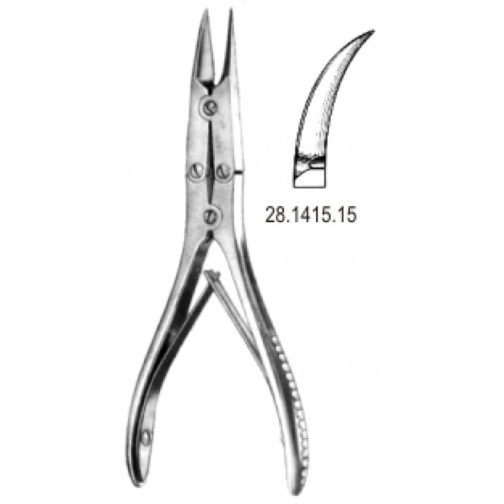 28.1415.15 Kemik Kesme Forsepsi Eğri 15cm
