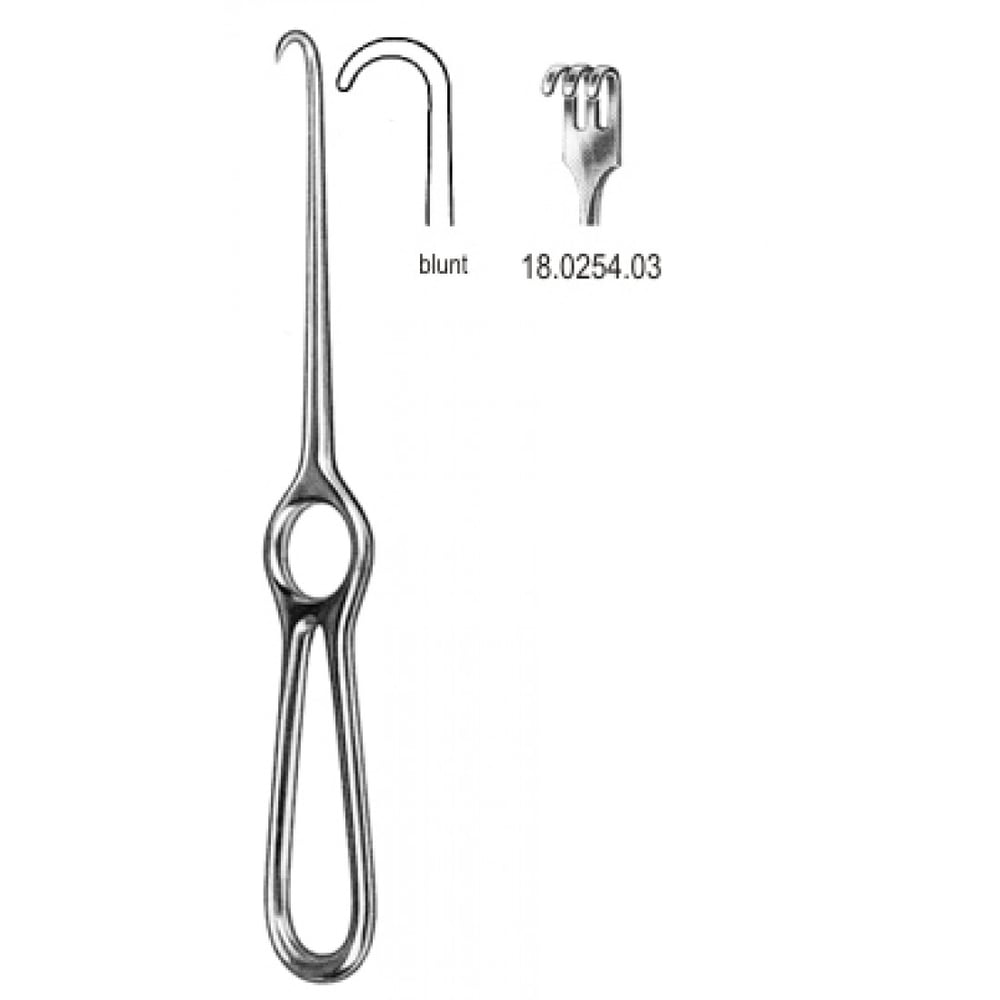 18.0254.03 Volkmann Ekartör Künt 3 Dişli  21.5cm