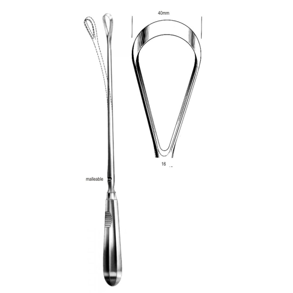 60.0866.40 Bumm Küret Künt Bükülebilir 40mm, 34cm Fig.16