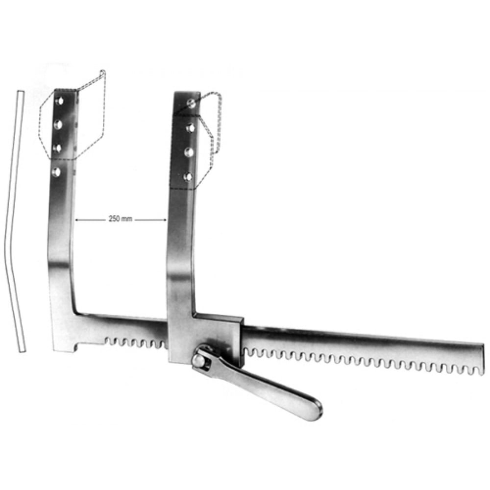 36.7490.01 FINOCHIETTO Sternum Ekartörü, Küçük  15cm Alüminyum