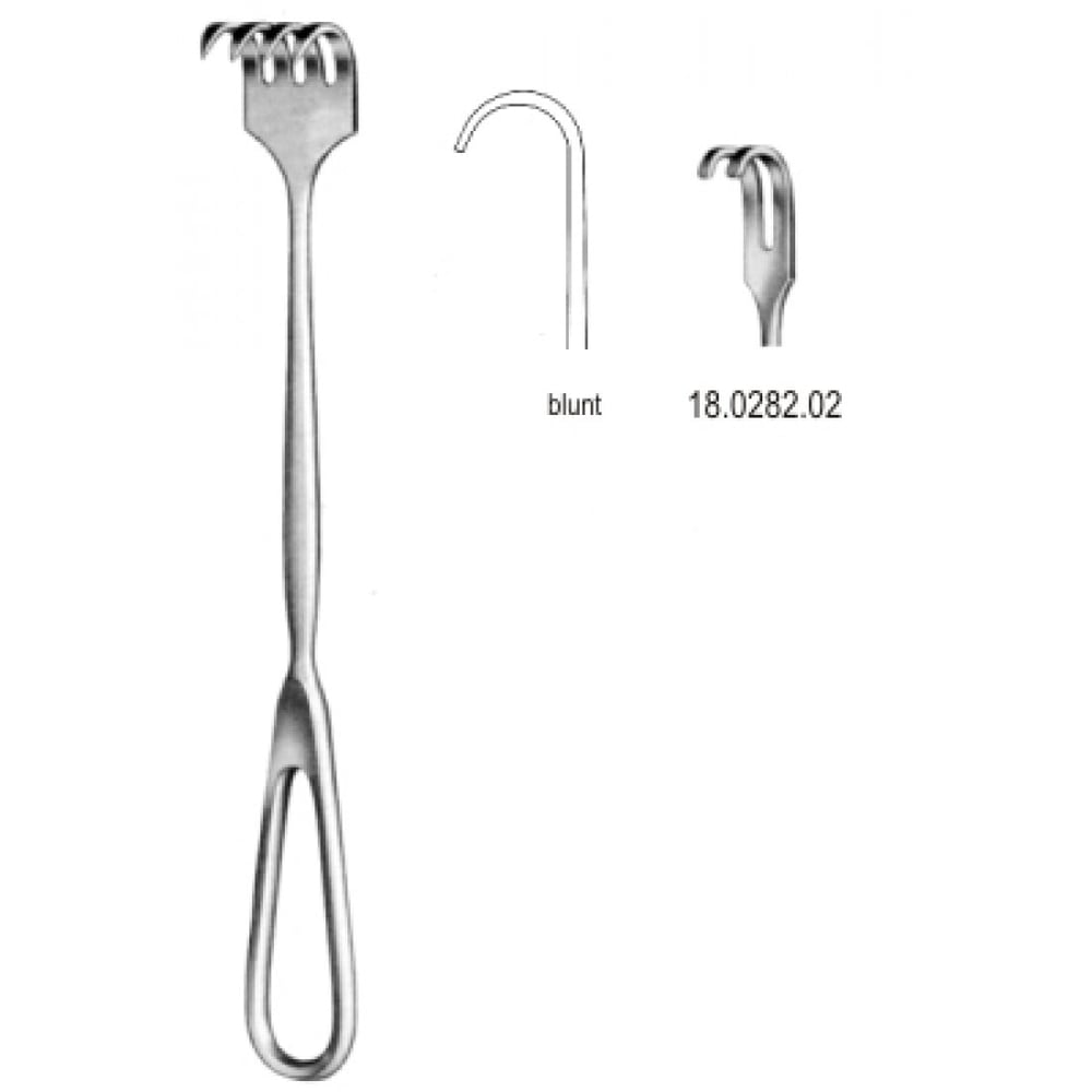 18.0282.02 Volkmann Retractor 2pr. blunt 22cm