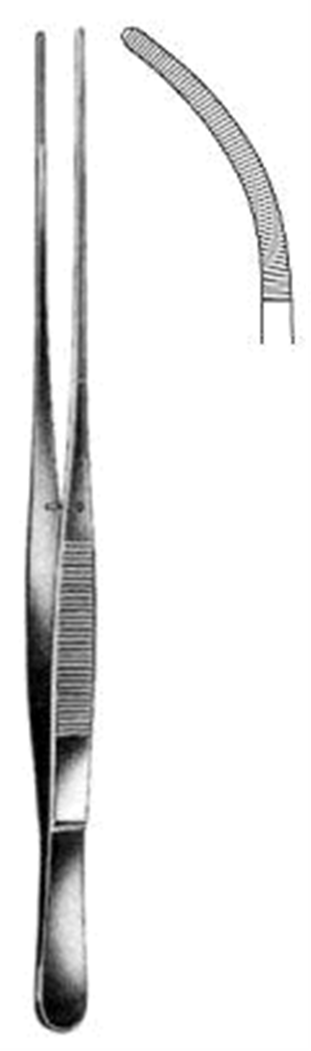 12.0093.20 Brophy Forseps Eğri 20cm