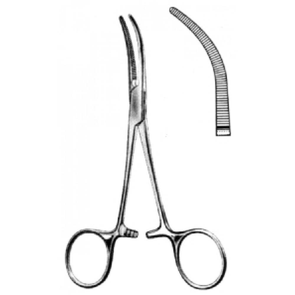 14.0290.13 Baby Overholt Arter Forseps Eğri 13.5cm