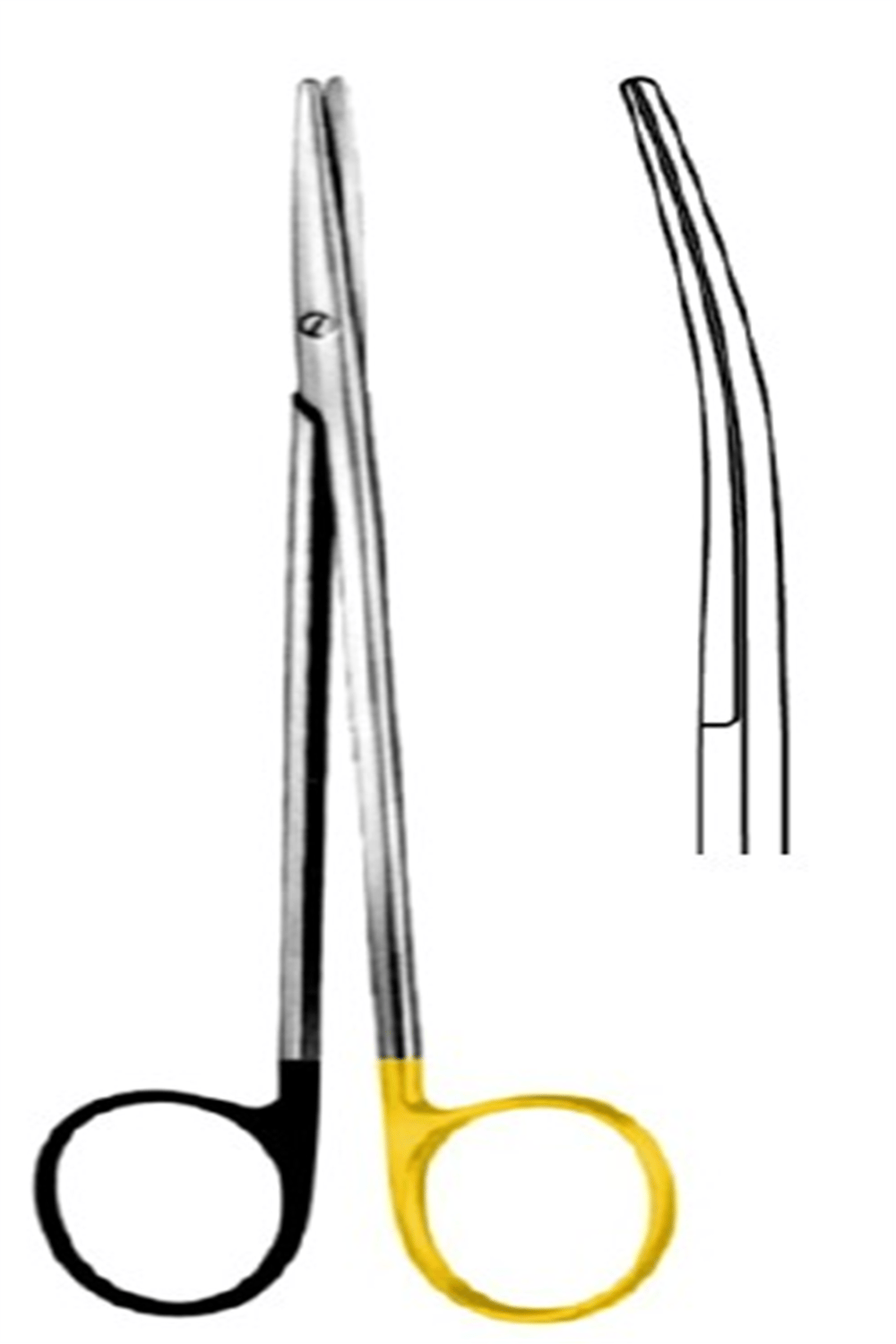09.5337.14 Metzenbaum Makas Eğri 14cm S/CUT, TC