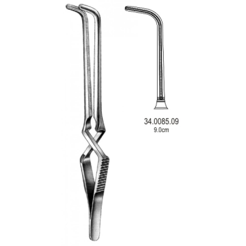 34.0085.09 Gregory Hafif Atravmatik Buldog Klemp Açılı 9cm