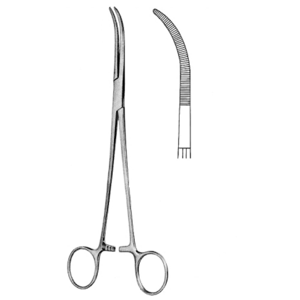 14.0380.03 Rumel Toraks Forseps  Eğri 23cm