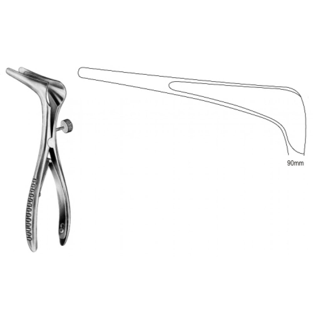 46.0072.90 Cottle Burun Spekulumu Yan Vidalı 90mm 14cm