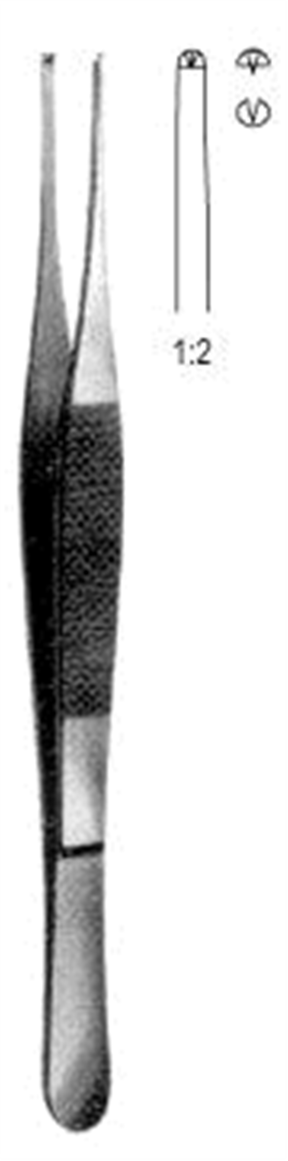 12.0160.18 Adson Doku Forsepsi 1x2T, 18cm