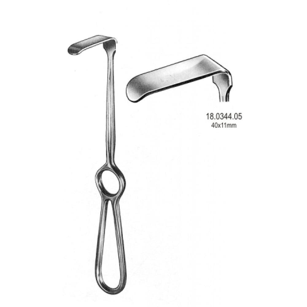 18.0344.05 Kocher Langenbeck Ekartör 40x11mm, 21.5cm
