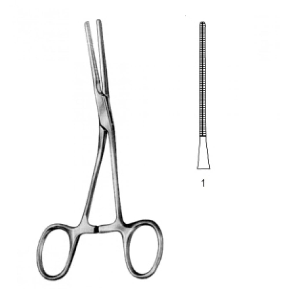 34.0632.01 Yenidoğan & Çocuk Klemp Açılı İnce Fig.1 14.5cm