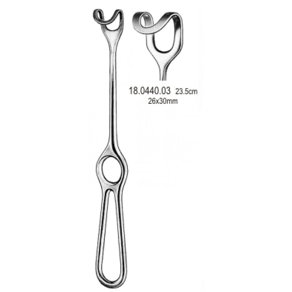 18.0440.03 Middeldorpf Retractor 26x30mm, 23.5cm