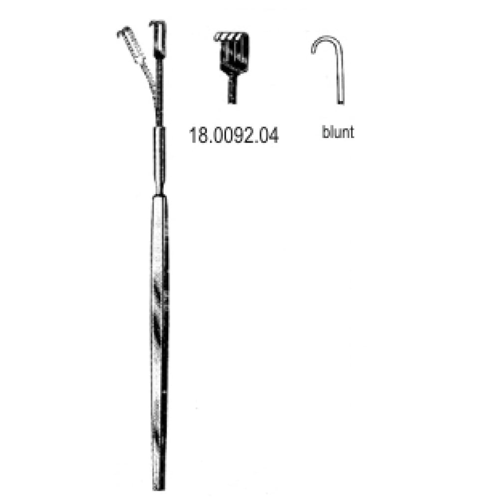 18.0092.04 Hook Retractor blunt flexible 4pr. 16cm