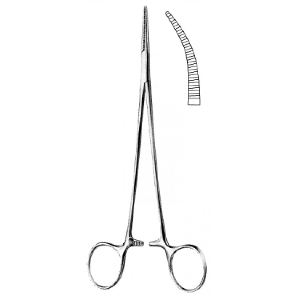 14.0081.21 Halstead Mosquito Forseps Eğri 21cm