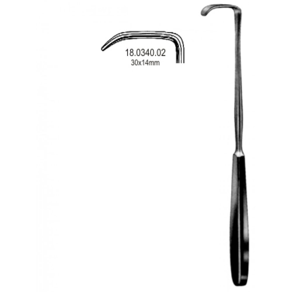 18.0340.02 Langenbeck Ekartör 30x14mm, 22cm