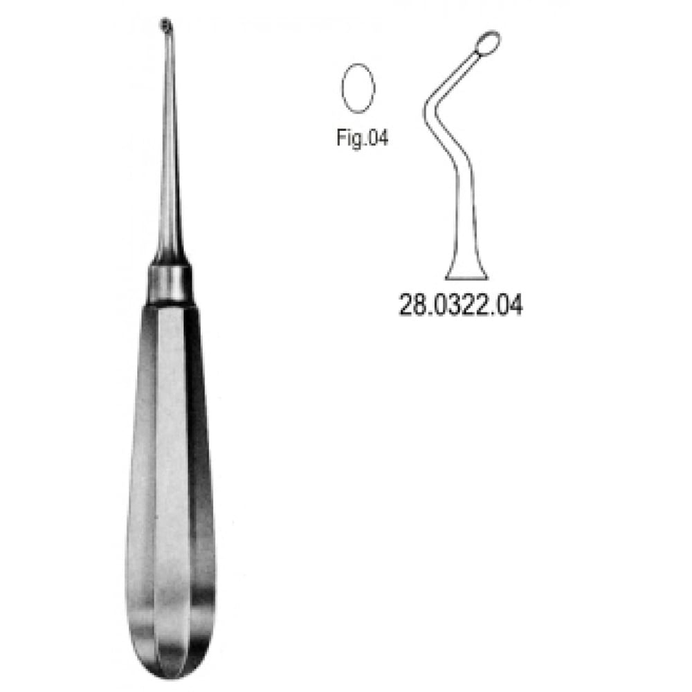 28.0322.04 USA Model Kemik Küreti Sol 16cm Fig.4