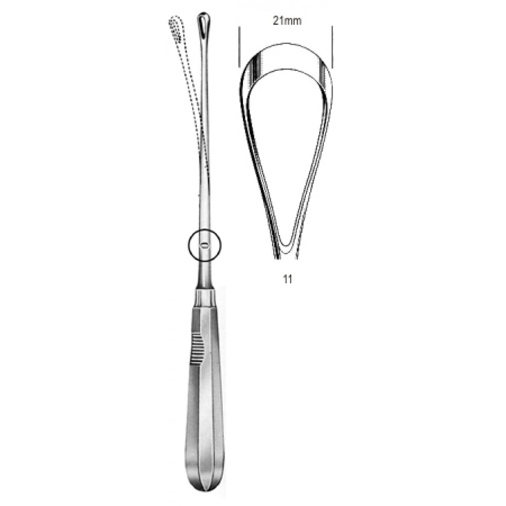 60.0856.21 Recamier Küret Esnek Künt 21mm, 31cm Fig.11