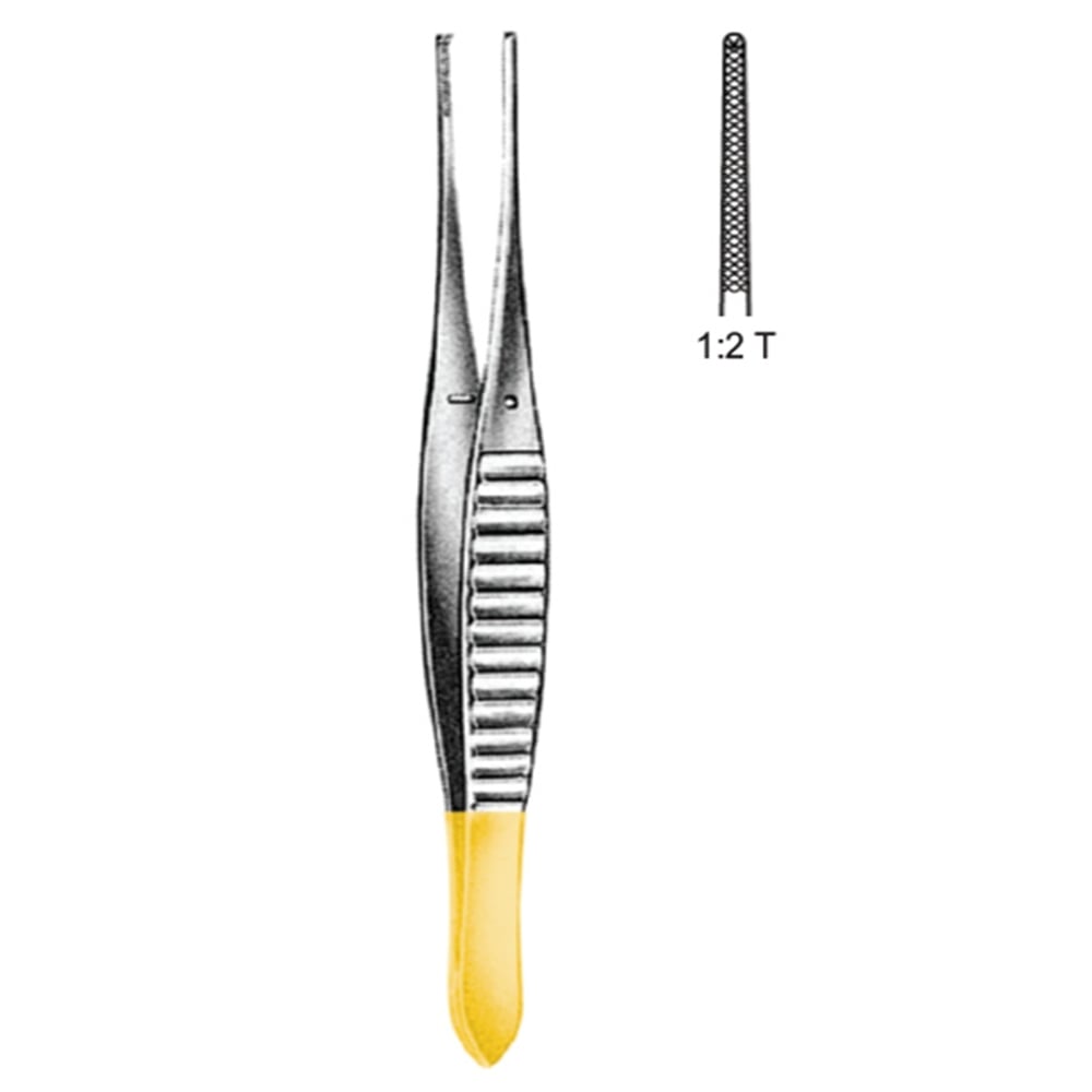 11.5204.15 Gillies Forseps 1x2T, 15cm TC