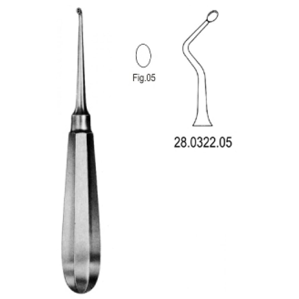 28.0322.05 USA Model Kemik Küreti Sol 16cm Fig.5