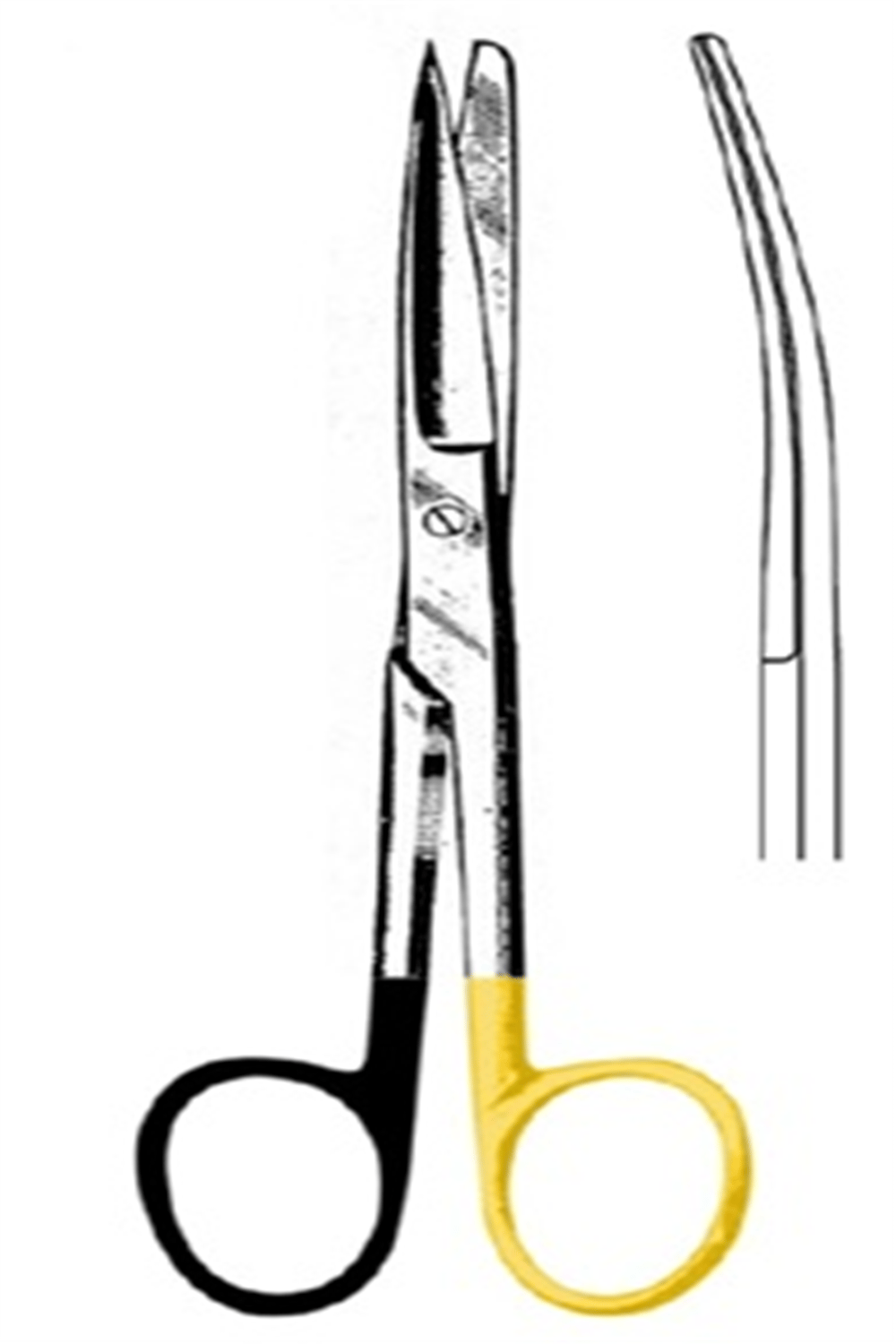 09.5037.14 Deaver Makas Eğri Keskin/Künt 14cm S/CUT, TC