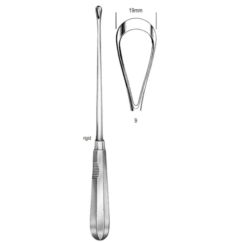60.0850.19 Recamier Küret Sert Keskin 19mm, 31cm Fig.9
