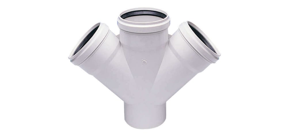 Kalde PVC-U Çift Çatal 45
