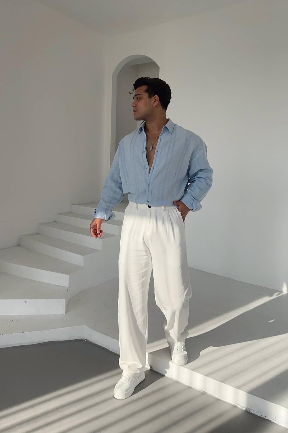 Bebemavi Linen Nakışlı Keten Gömlek