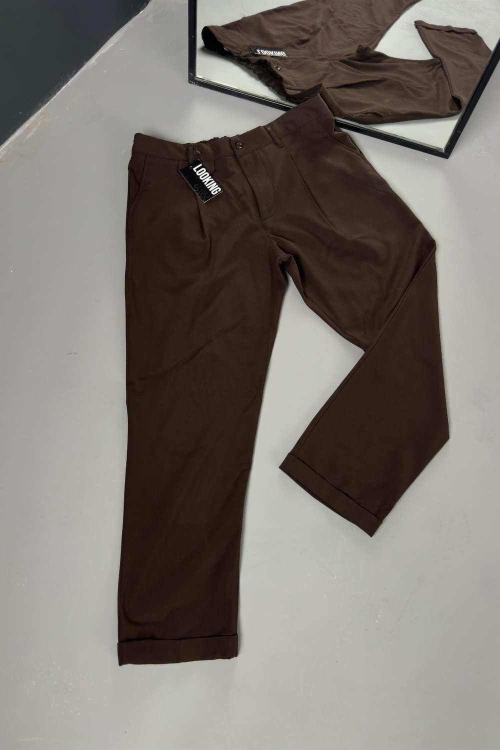 Kahve Duble Paça Pantolon