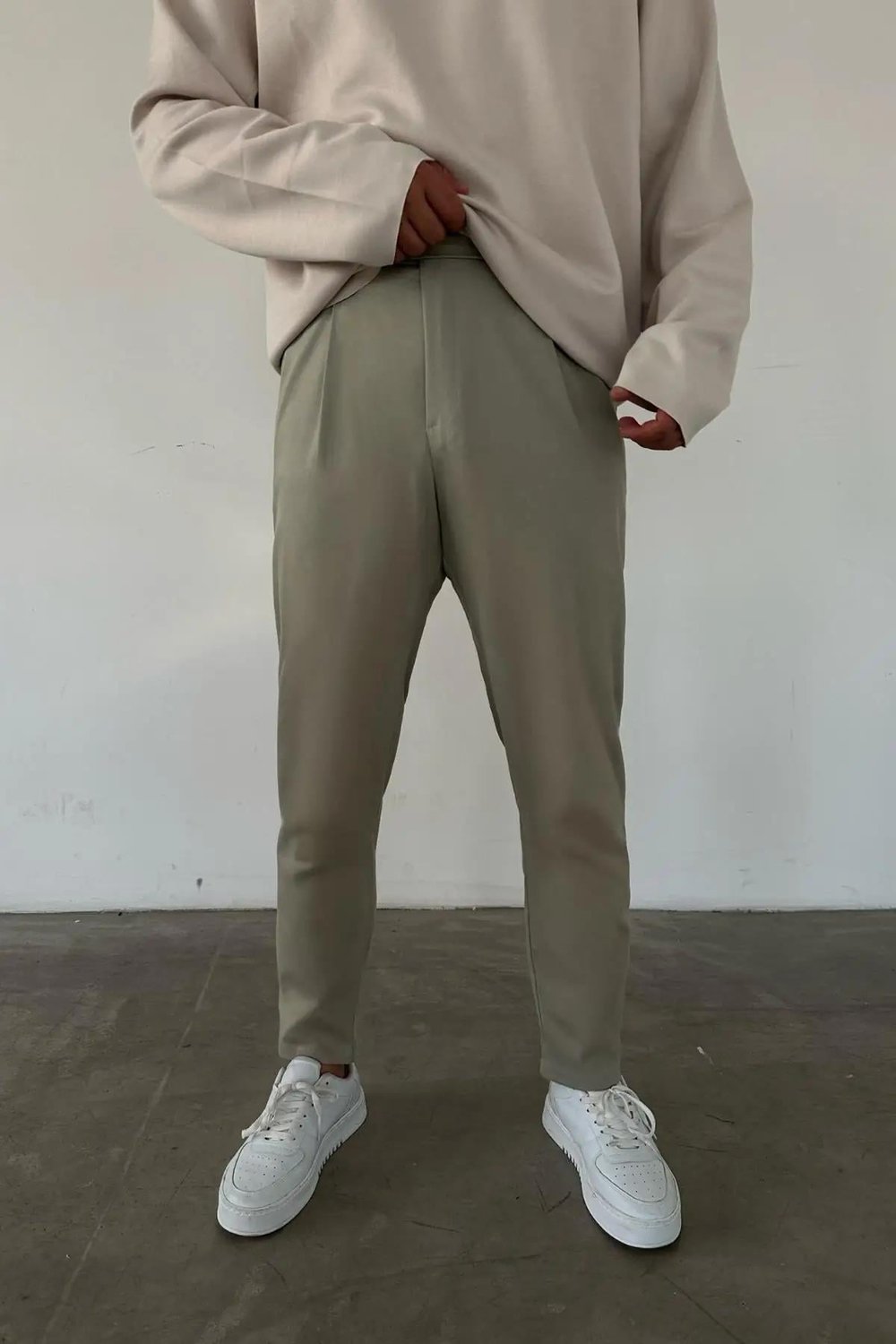 Regular Fit Gabardin Harvest Pantolon Yeşil