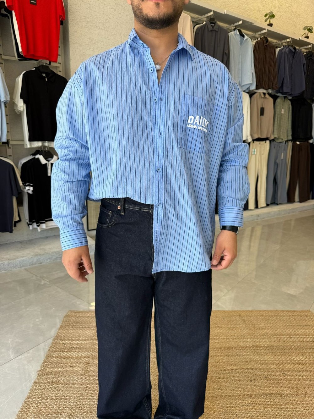 Bebe Mavi Daily Nakışlı Gömlek