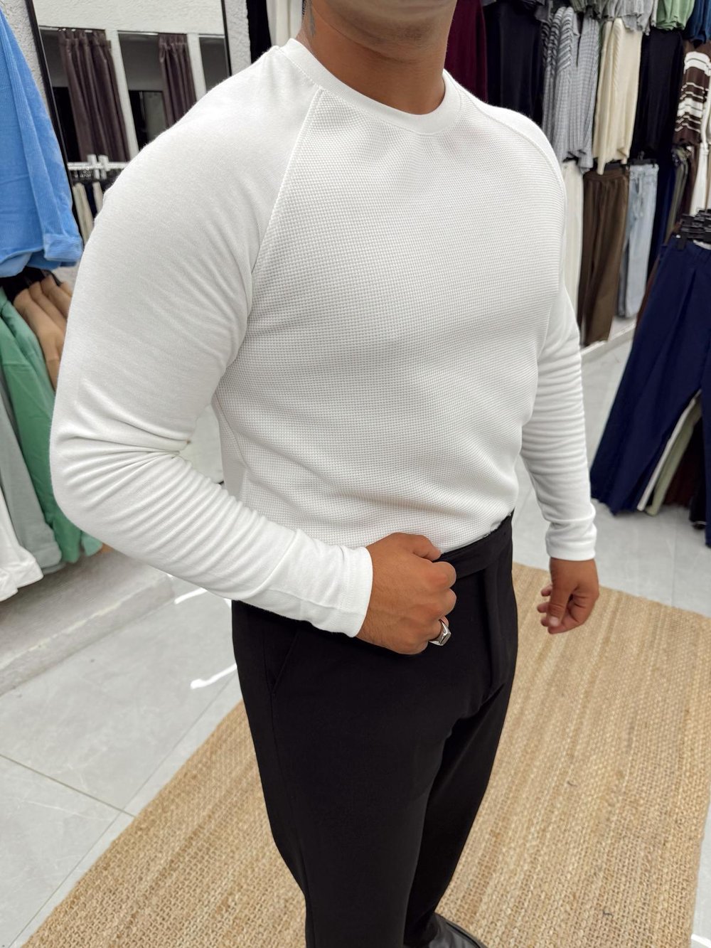 Reglan Kol Sweat Beyaz