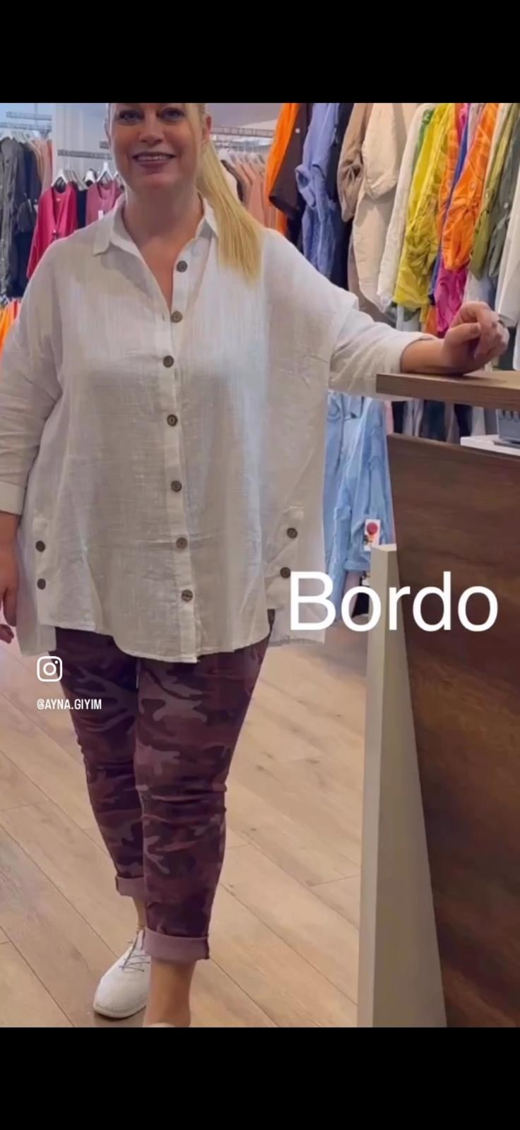 1148 İTALYAN KAMUFLAŞ PANTOLON-BORDO