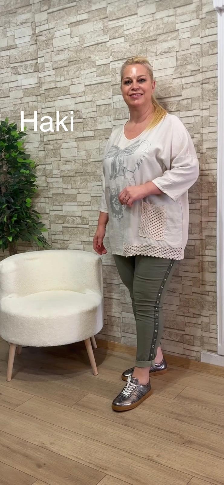 1151 İTALYAN KUŞ GÖZÜ MODEL PANTOLON-HAKİ