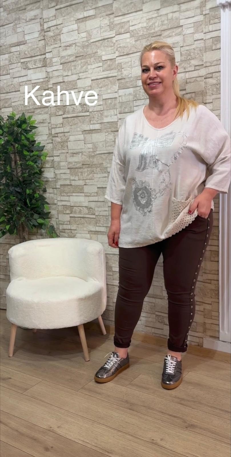 1151 İTALYAN KUŞ GÖZÜ MODEL PANTOLON-KAHVERENGİ
