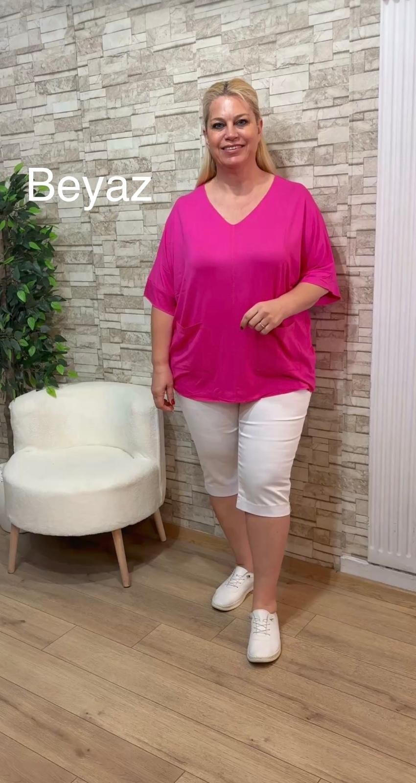 1156 FULL LİKRA BELİ LASTİKLİ KAPRİ-BEYAZ