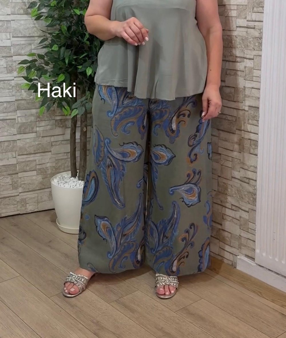 1234 İTALYAN KETEN PANTOLON-HAKİ