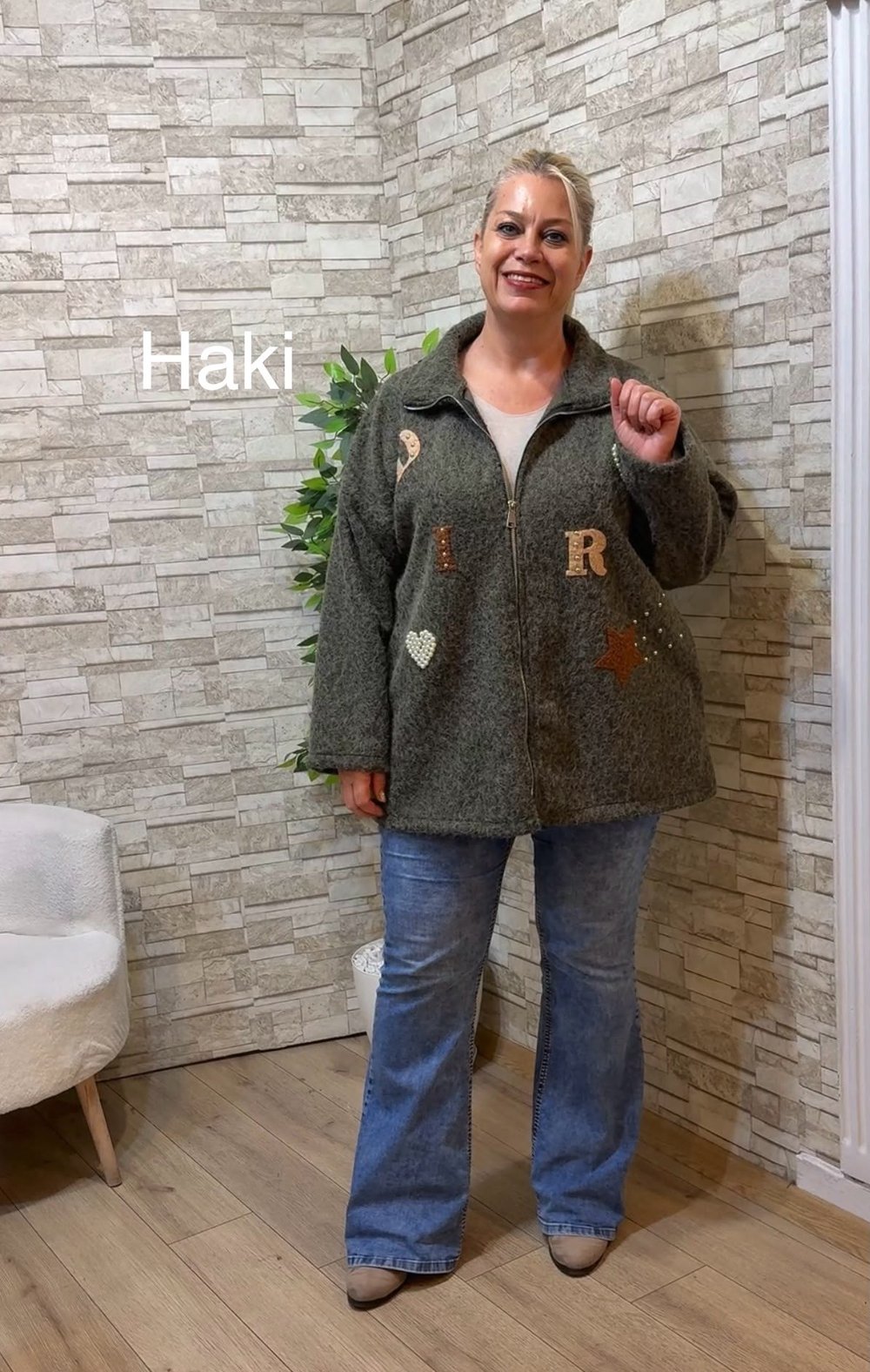 1287 İTALYAN HARF DETAYLI KEÇE BUKLET-HAKİ