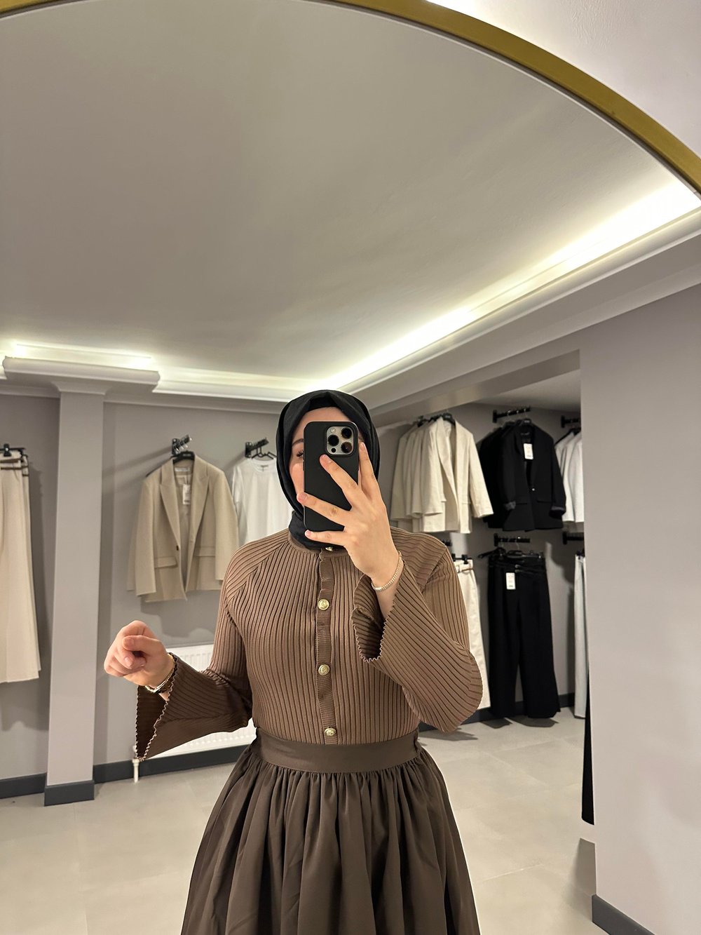 Kahve Fitilli Hırka