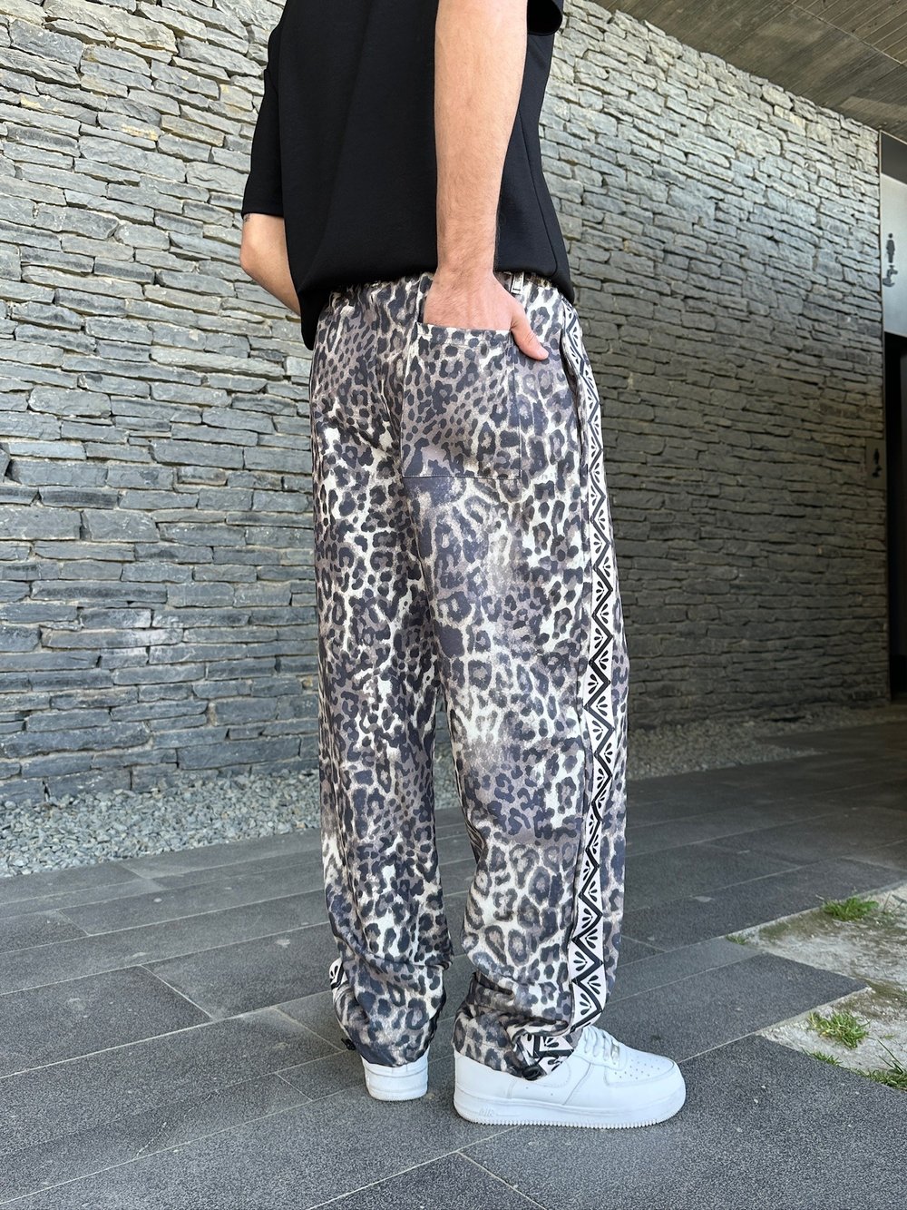 2M AÇIK LEOPAR BAGGY PANTOLON
