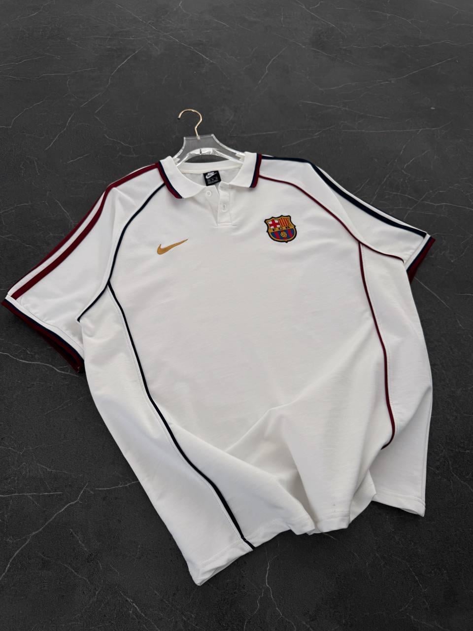 BEYAZ ÇİFT BİYE BARÇA TSHİRT