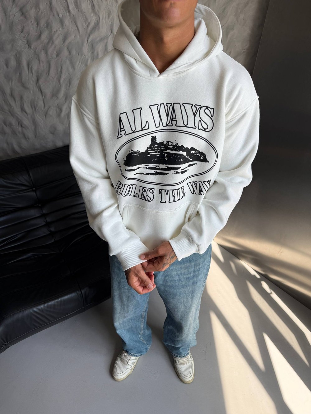 BEYAZ CORTEİZ ALWAYS KAPŞONLU SWEAT