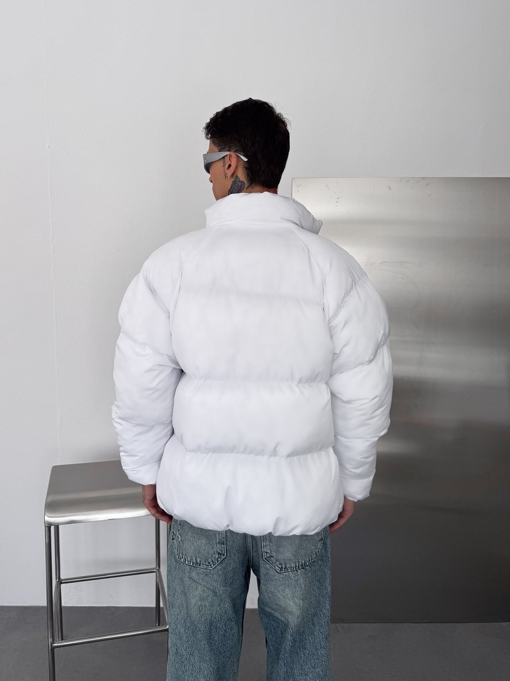 BEYAZ NİKE PUFFER MONT