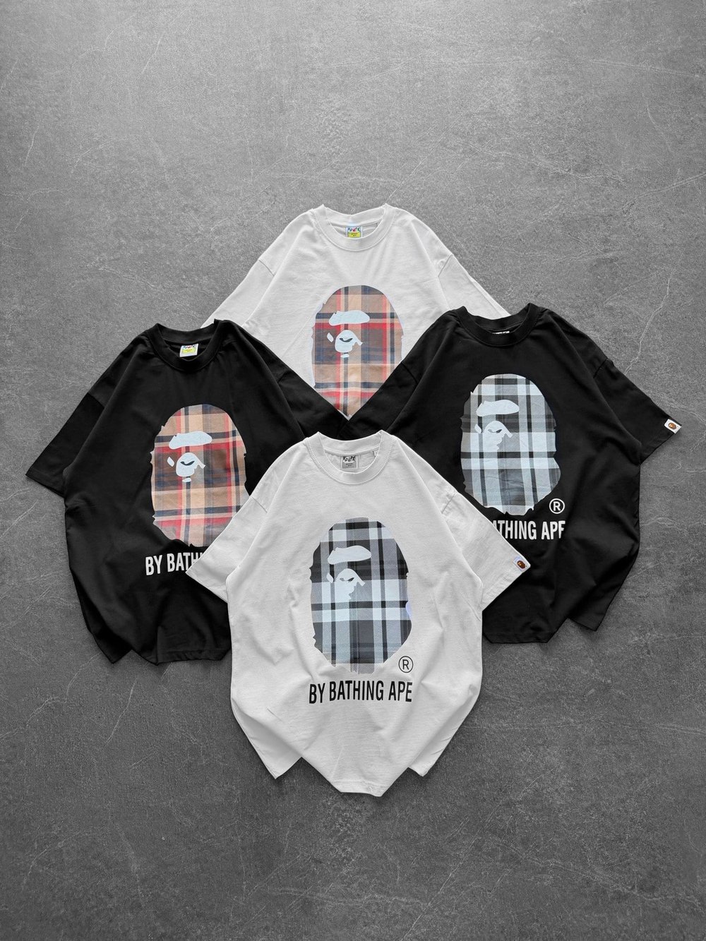 BEYAZ SARI KARE BAPE TSHİRT