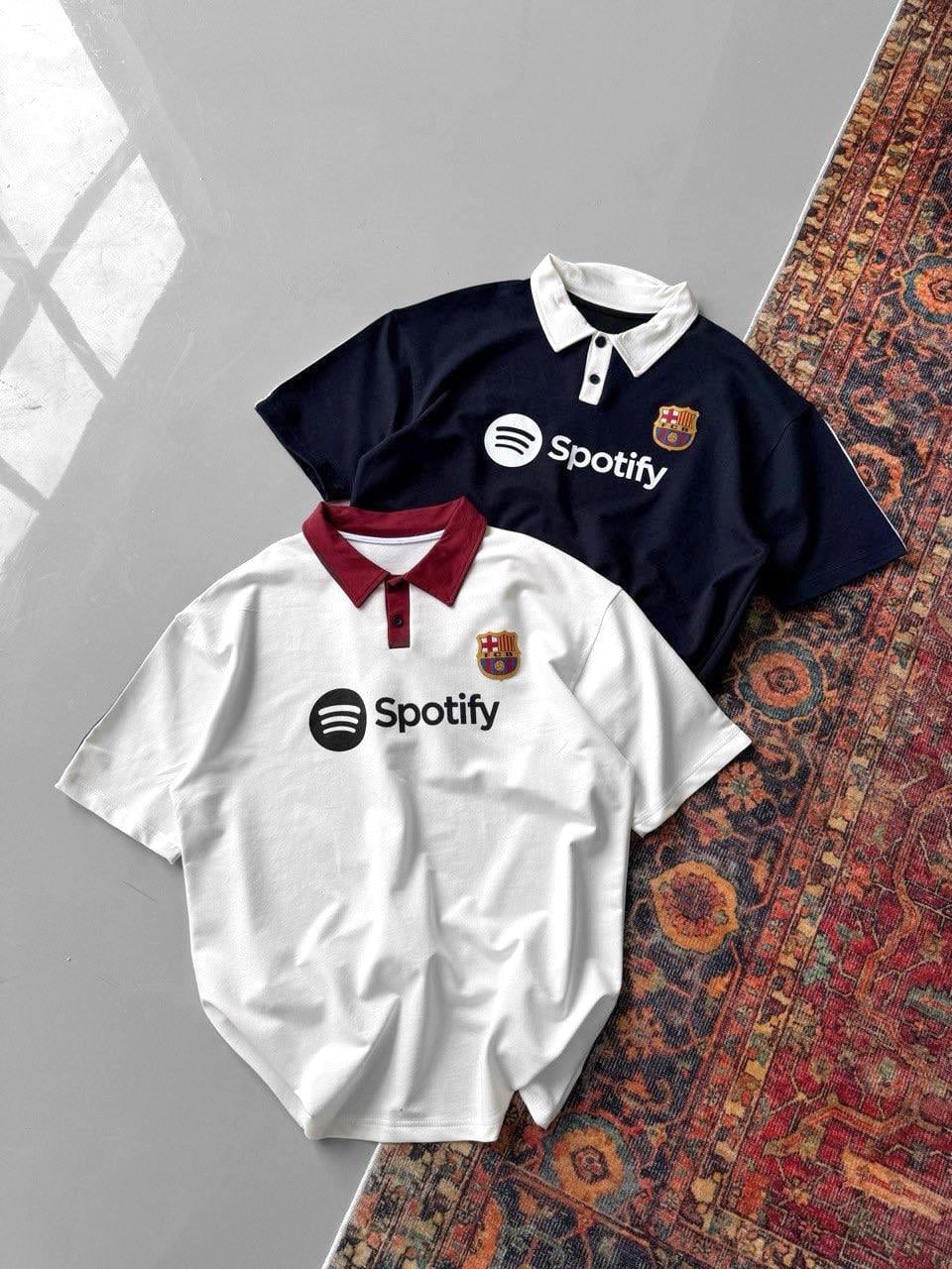 BEYAZ SPOTİ BARÇA TSHİRT