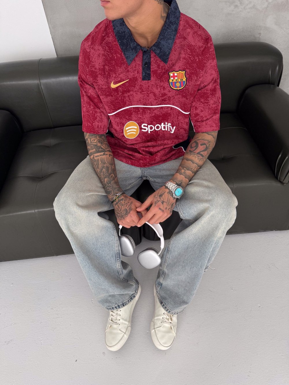 BORDO ÇOK YIKAMA BARCELONA TSHİRT