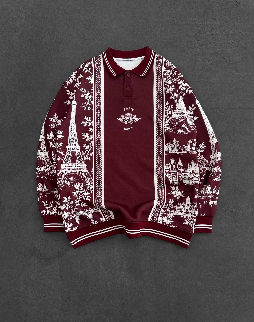 BORDO DİJİTAL POLO PARİS SWEAT
