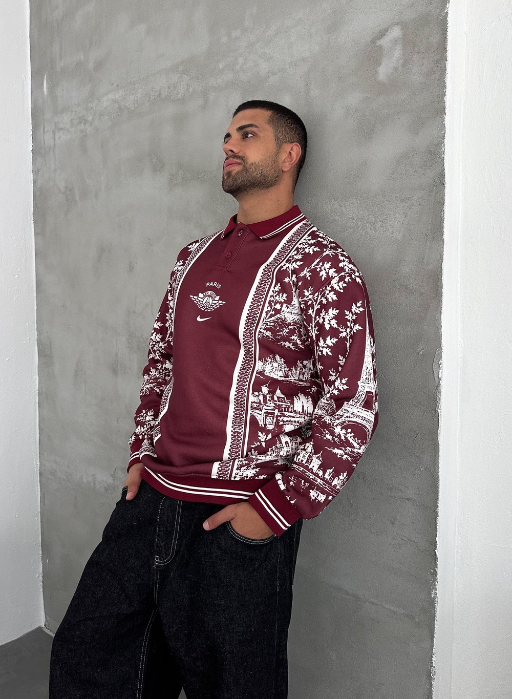 BORDO DİJİTAL POLO PARİS SWEAT