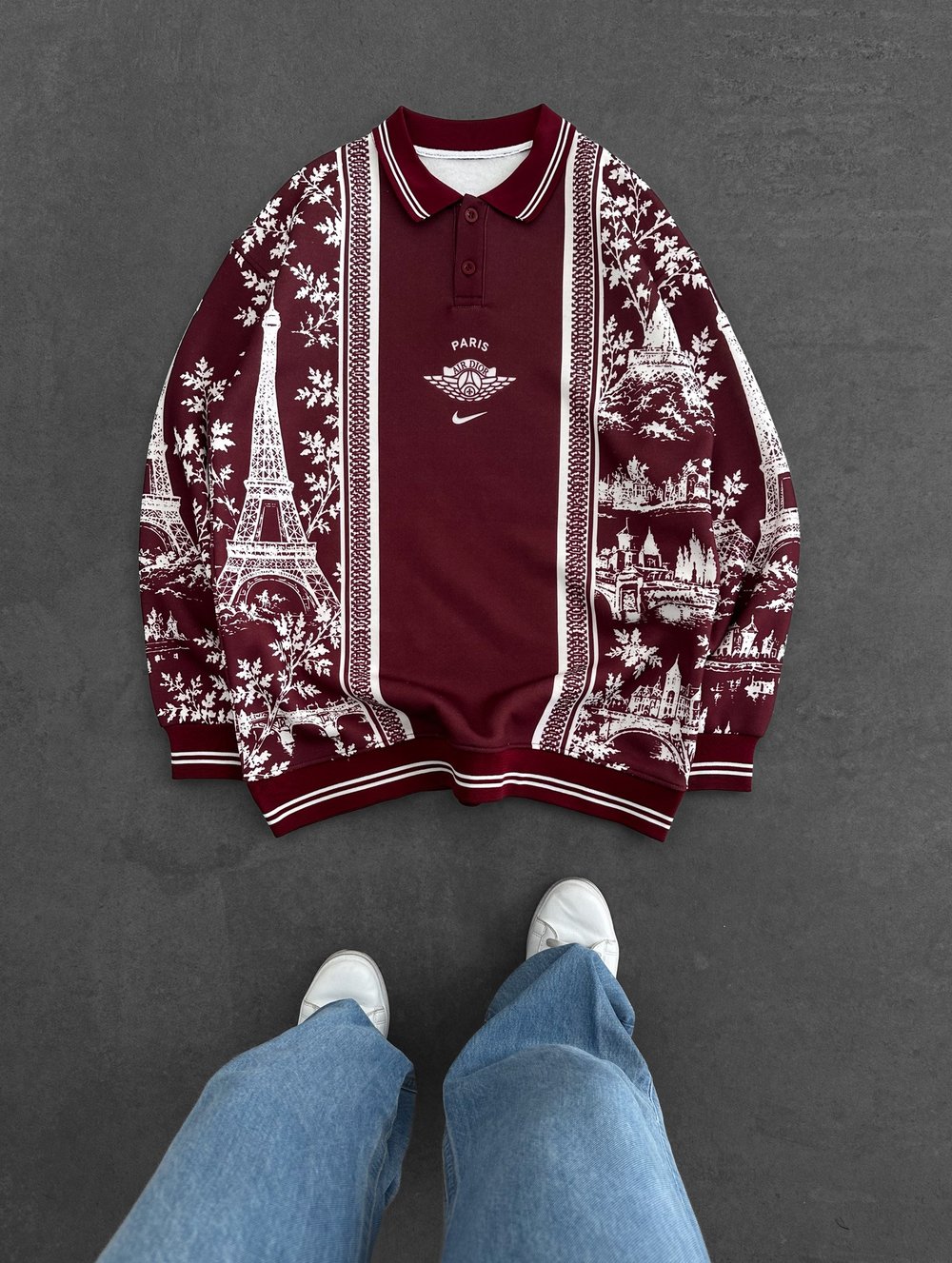 BORDO DİJİTAL POLO PARİS SWEAT